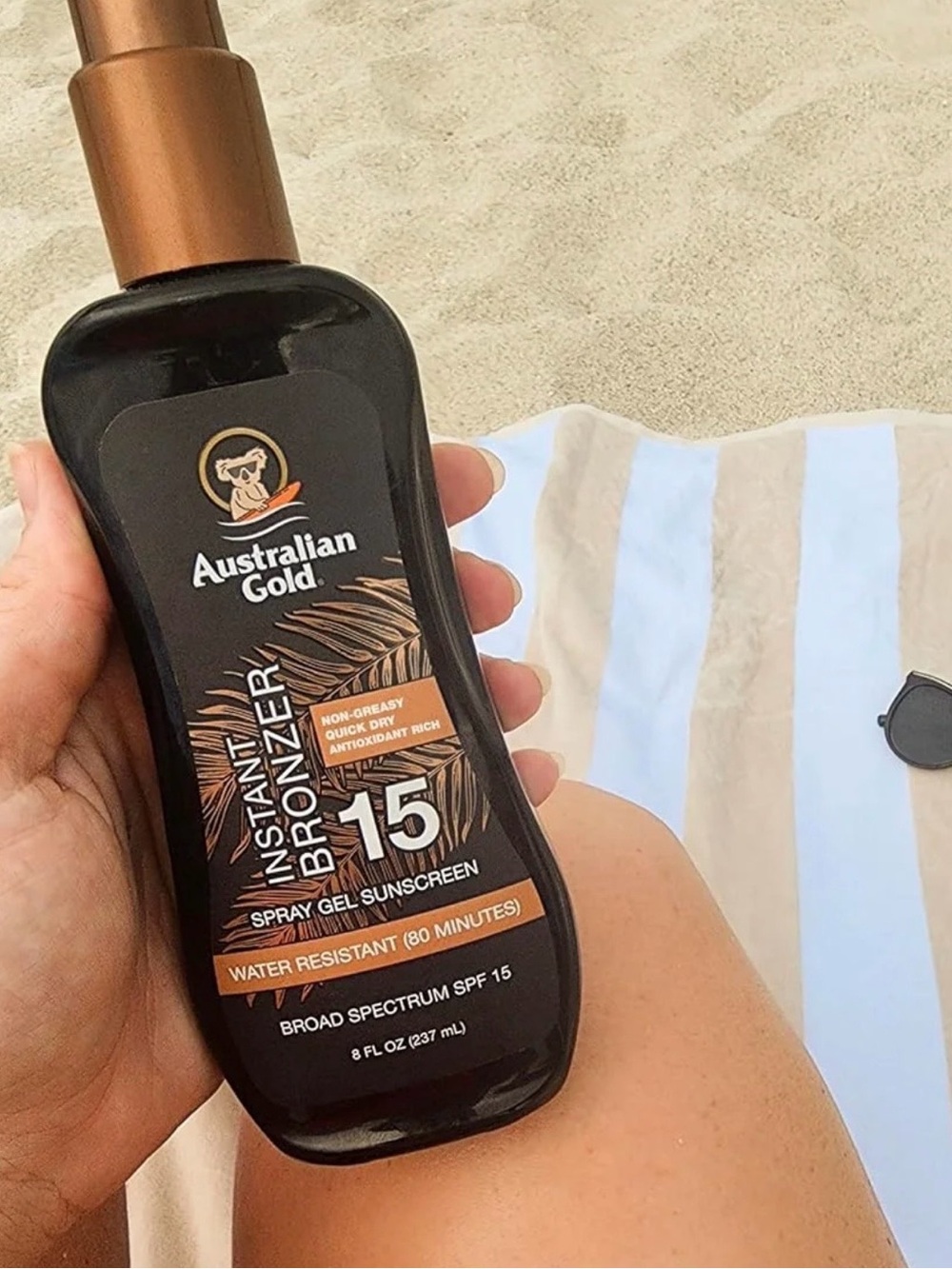 “Australian Gold” Instant Bronzer SPF 15